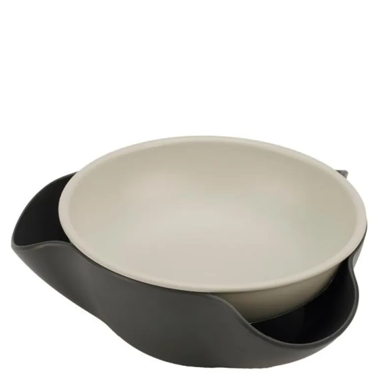 Double dish skål 2 deler grå