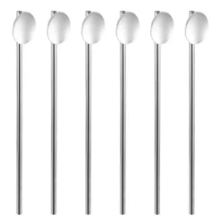 Drink Collection barskje m/sugerør 18 cm 6 stk blank