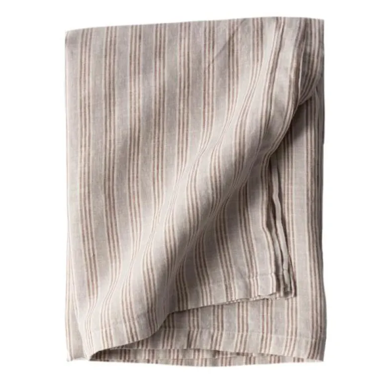 Duk lin 145x270 cm hazelnut stripe
