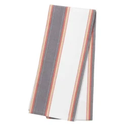 Duk 140x140 cm large stripes hvit/rød