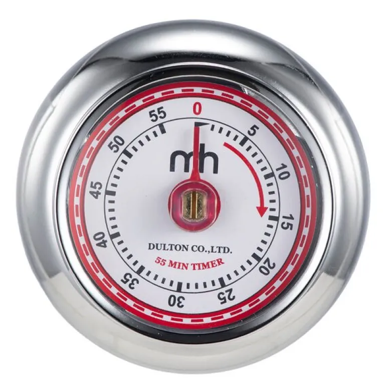 Dulton timer Ø7 cm silver barleycorn
