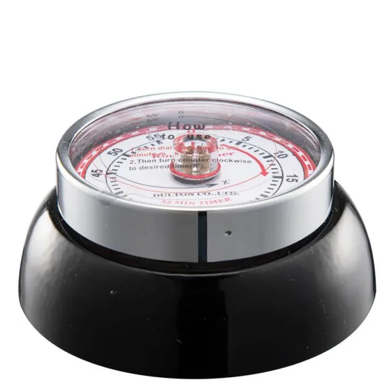 Dulton timer Ø7 cm svart