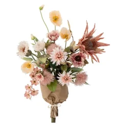 Dust bukett kunstige blomster 109 cm rosa