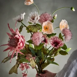 Dust bukett kunstige blomster 109 cm rosa