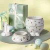 Easter Delight dekorasjonsegg 30 cm hvit/grønn