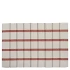 Eddy bordbrikke kurvet 34x48 cm rust/offwhite