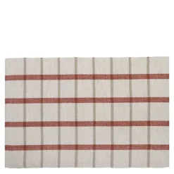 Eddy bordbrikke kurvet 34x48 cm rust/offwhite