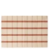 Eddy bordløper 100x35 cm rust/offwhite