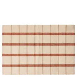 Eddy bordløper 100x35 cm rust/offwhite