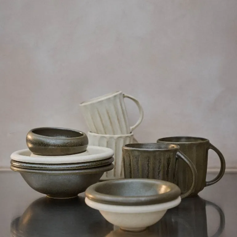 Elba skål XS 4,5x13 cm grønn/brun