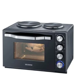 Elektrisk ovn med 2 plater TO2074 30L 2500W svart