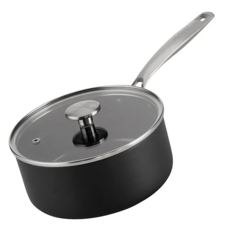 Element kasserolle keramisk med lokk 18 cm 3,7L svart