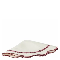 Elina dekkebrikke Ø38 cm hvit m/broderi