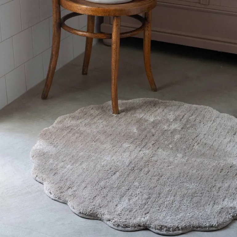 Ellen rund badematte Ø90 cm lin