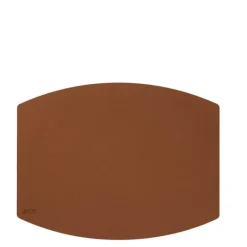 Ellips bordbrikke 45x35 cm brun