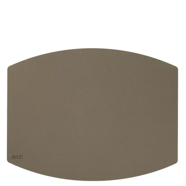 Ellips bordbrikke 45x35 cm grå