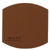 Ellips glassbrikke 10x10 cm brun