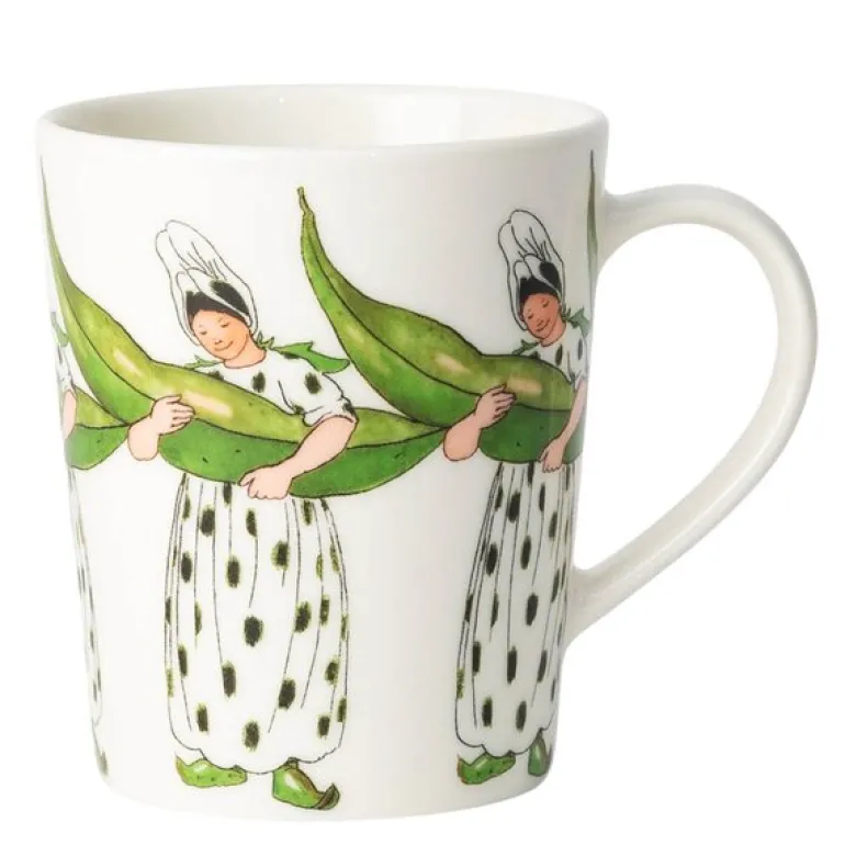 Elsa Beskow krus m/håndtak 28 cl Mrs Broad Bean