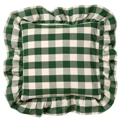 Elsa putetrekk med volang 50x50 cm grønn