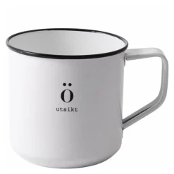 Emalje kopp Utsikt 35 cl hvit