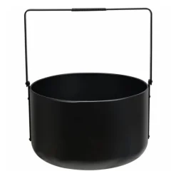 Emil vedkurv metall 40x38,5x47 cm matt svart
