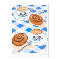 Emma Forsberg poster 50x70 cm fika