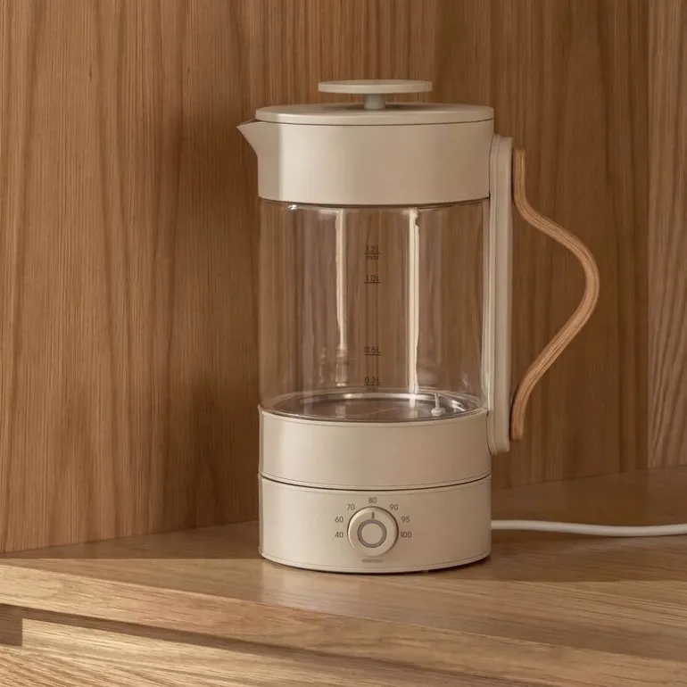 Emma vannkoker 1,2L clear/sand