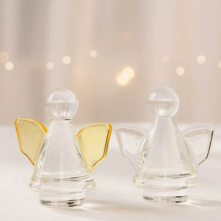 Engla juledekor 9 cm krystallglass