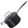 ENSC kasserolle med glasslokk 1,9L 16 cm black