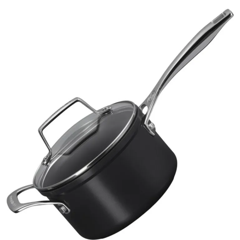 ENSC kasserolle med glasslokk 1,9L 16 cm black