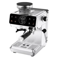 Espresso Gourmet espressomaskin med kvern rustfritt stål