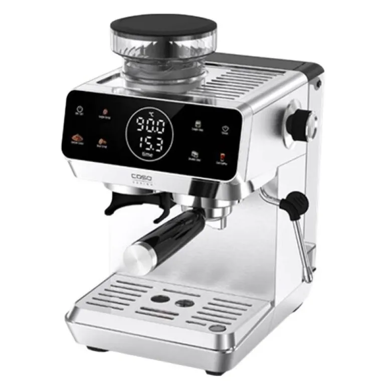 Espresso Gourmet espressomaskin med kvern rustfritt stål