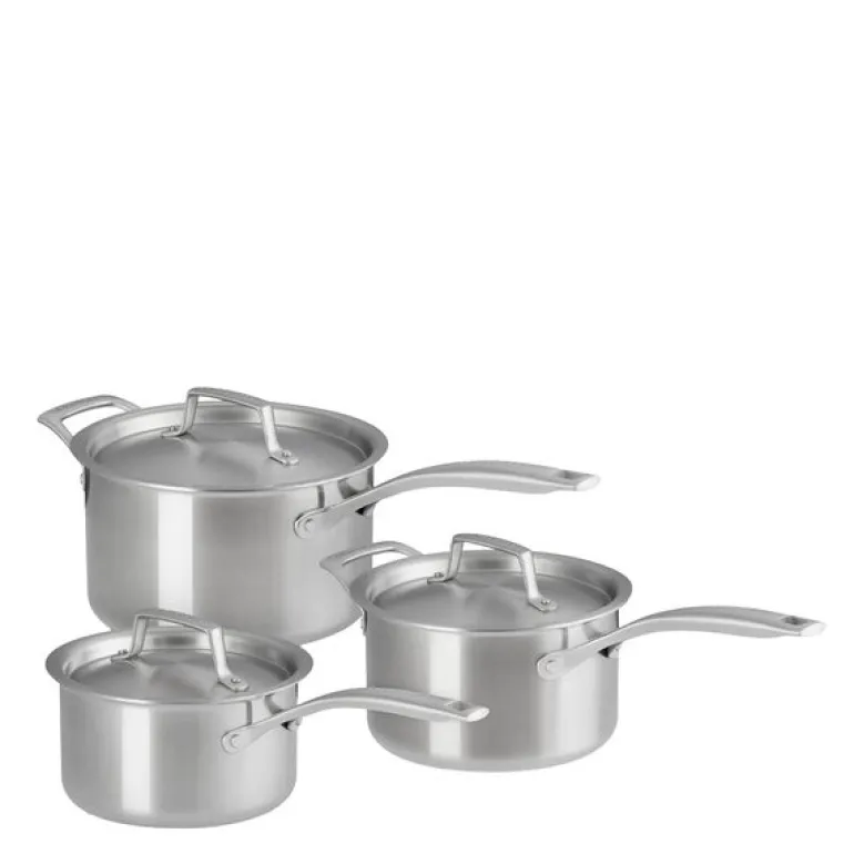 Essential 3-ply kasserollesett 3 deler stål/uten belegg