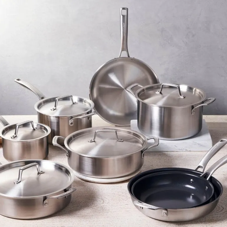 Essential 3-ply Stainless Steel grytesett 8 deler