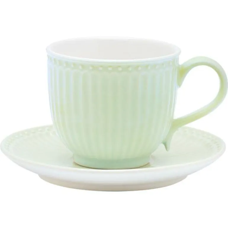 Everyday Alice kopp med fat 20 cl pale green