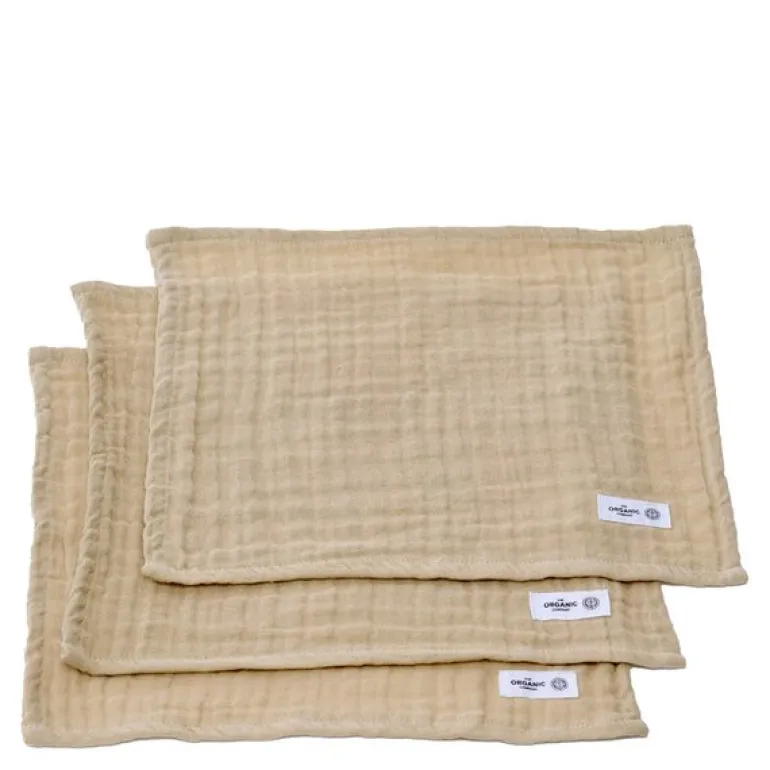 FINE vaskeklut 30x30 cm 3 stk pale honey