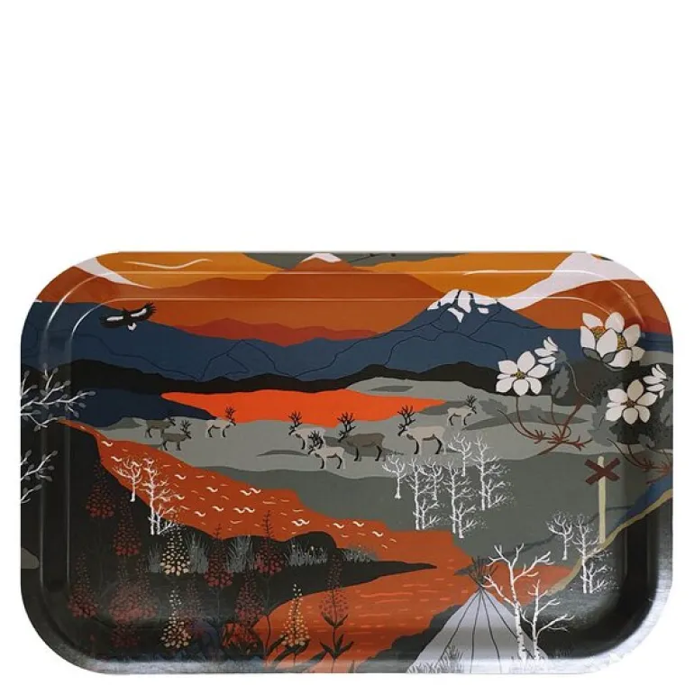 Fjällvandring brett 33x21 cm oransje