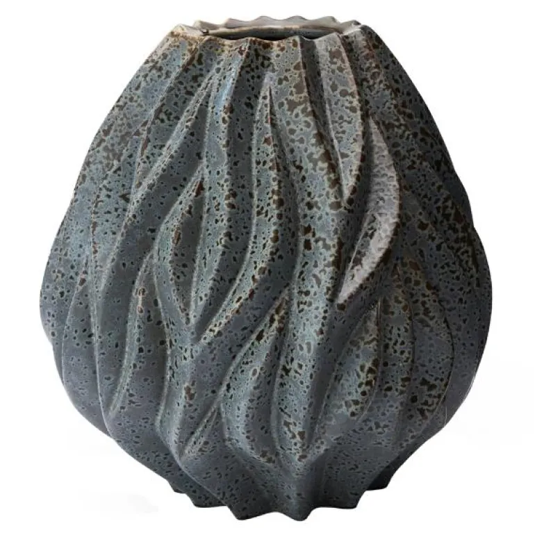 Flame vase 23 cm grønn