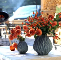 Flame vase 23 cm grønn