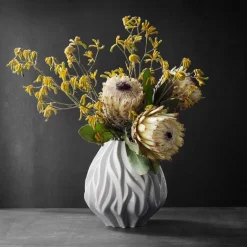 Flame vase 23 cm hvit