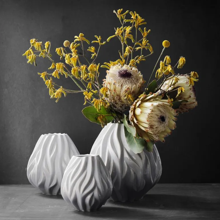 Flame vase 15 cm hvit