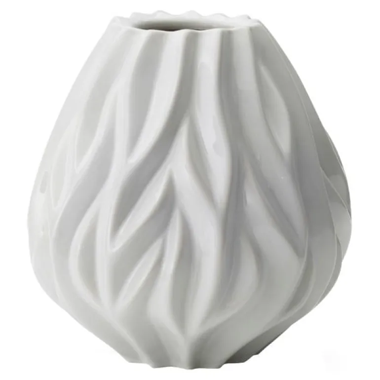 Flame vase 19 cm hvit