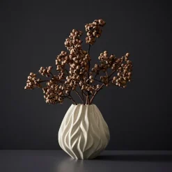 Flame vase 19 cm hvit