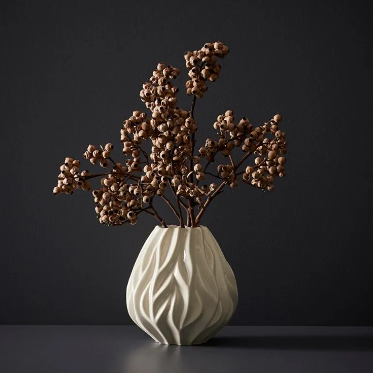 Flame vase 19 cm hvit