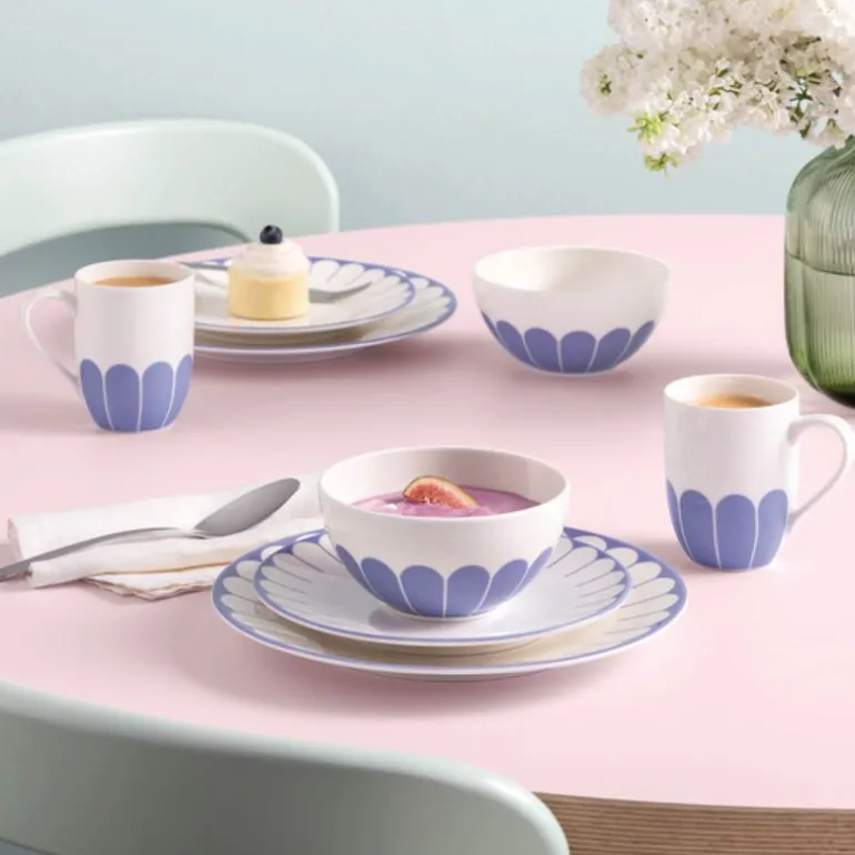 Fleur bleu frokosttallerken/desserttallerken 21 cm blå