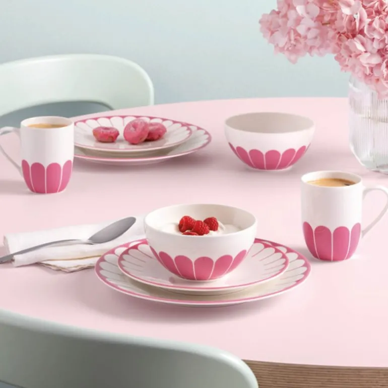 Fleur cassis frokostbolle 14 cm 43 cl rosa