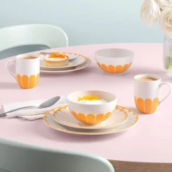 Fleur soleil frokosttallerken/desserttallerken 21 cm gul