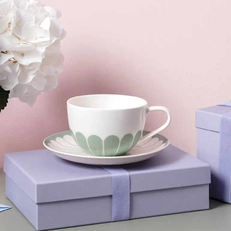 Fleur vert fat til cappuccinokopp 17,5 cm grønn