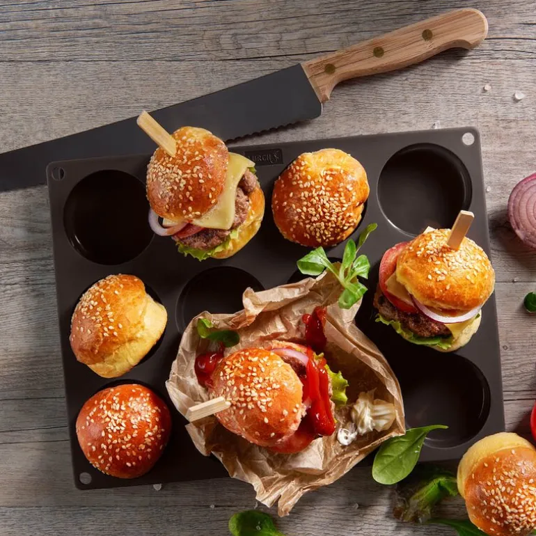 Flexiform BurgerBun bakeform til 12 stk hamburgerbrød à 6 cm