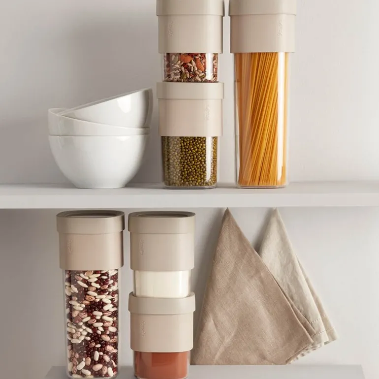 Flip Storage oppbevaringsboks L med lokk beige